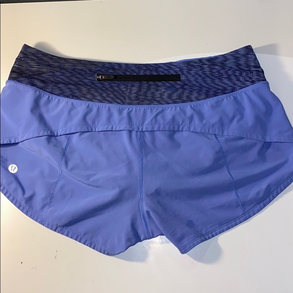 periwinkle lululemon speed up shorts